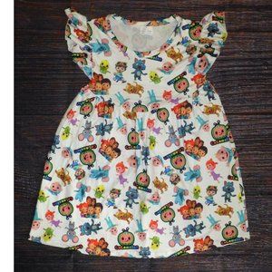 Cocomelon Girls White Boutique Pearl Dress